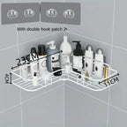 Bathroom Storage Rack Toilet Washroom Wall-Mounted Hole-Free Multi-Functional Iron Mesh Long Strip Organizer