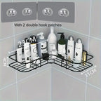 Bathroom Storage Rack Toilet Washroom Wall-Mounted Hole-Free Multi-Functional Iron Mesh Long Strip Organizer