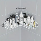 Bathroom Storage Rack Toilet Washroom Wall-Mounted Hole-Free Multi-Functional Iron Mesh Long Strip Organizer