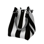 Woven Bucket Bag – Fashion Knit Handbag, Lucky Drawstring Shoulder Purse, Women’s Vacation Tote