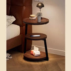 Modern Wooden Nightstand Bedside Table Cabinet Bedroom Furniture 2 Drawers Storage USB Charging Space Saving Furniture Bedroom