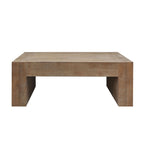 Rustic Farmhouse Coffee Table | 49" Rectangular Living Room Center Table with Distressed Wood Finish