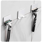 Decorative Hook 2 Pcs Punch Free Razor Holder Storage Hook Wall Men Shaving Shaver Shelf Bathroom Razor Rack Wall Bathroom Accessories