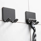 Decorative Hook 2 Pcs Punch Free Razor Holder Storage Hook Wall Men Shaving Shaver Shelf Bathroom Razor Rack Wall Bathroom Accessories