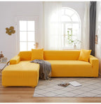 Elegant Elastic Sofa Covers Set for Living Room Chaise Lounge L Shape Corner Stretch Couch Armchair Slipcover Furniture Protector Shaped Sofa Cover Sectional Couch Cover for Living Room Fabric Chaise Lounge Slipcover
