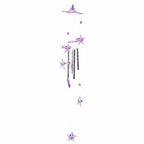 Metal Tubes Crystal Moon/Star/Butterfly/Flower Bell Butterfly Wind Chimes Outdoor Wind Chimes Garden Patio Decor Wind Chimes For Garden Outdoor Yard  Hanging Decor Ornament