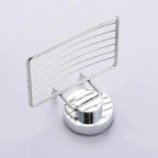 Super Strong Vacuum Suction Cup Soap Holder Drain Stainless Steel Wall-Mounted Soap Dish Shower Box Dish Punch-Free Bathroom Accessories Bathroom Soap Dish Holder Shower Soap Dish Saver Tray Bar Soap Sponge Holder for Shower Bathroom And Kitchen