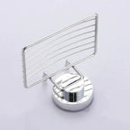 Super Strong Vacuum Suction Cup Soap Holder Drain Stainless Steel Wall-Mounted Soap Dish Shower Box Dish Punch-Free Bathroom Accessories Bathroom Soap Dish Holder Shower Soap Dish Saver Tray Bar Soap Sponge Holder for Shower Bathroom And Kitchen
